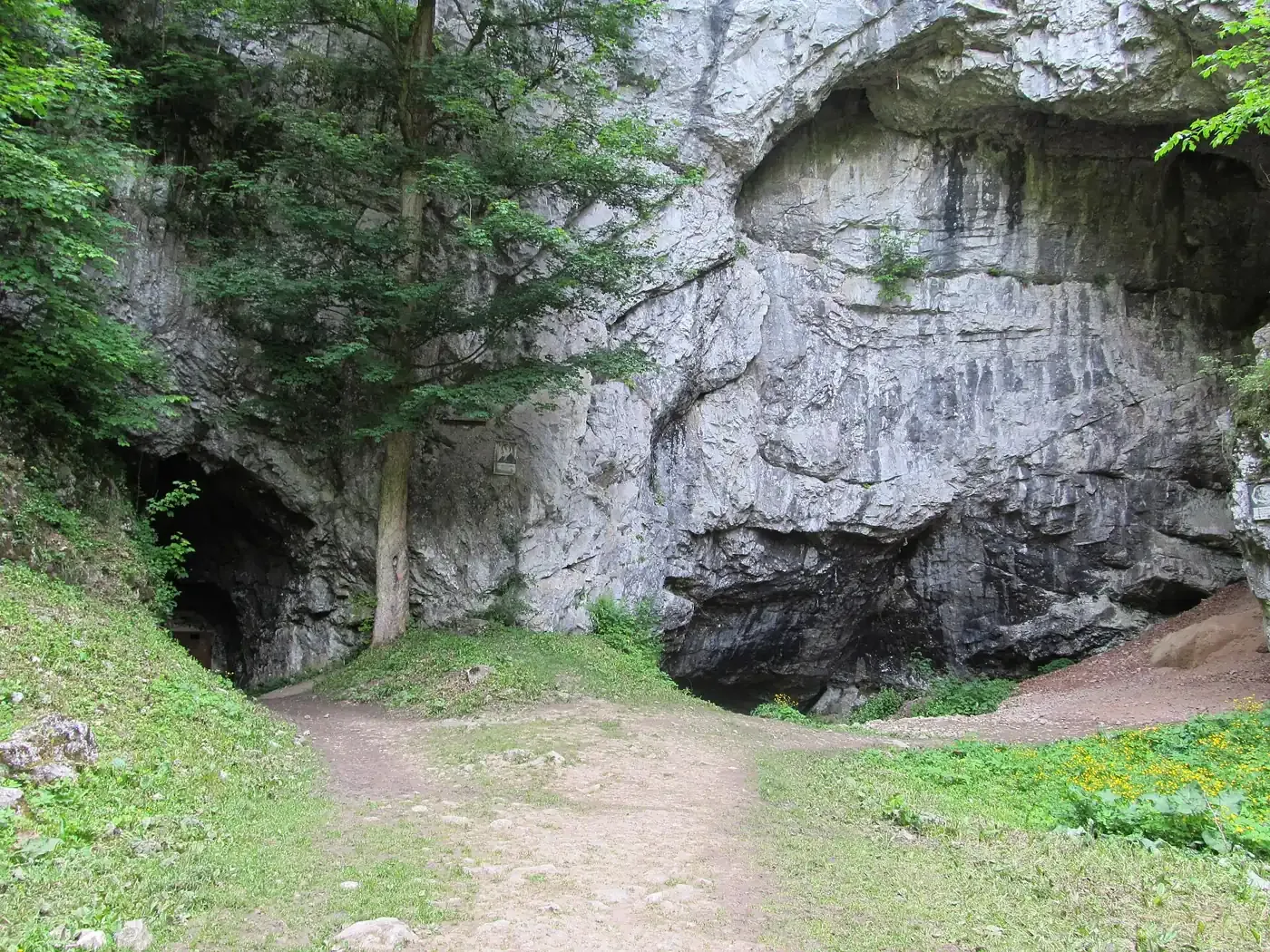 Felsportal der Höhle Býčí skála im Josefovské-Tal